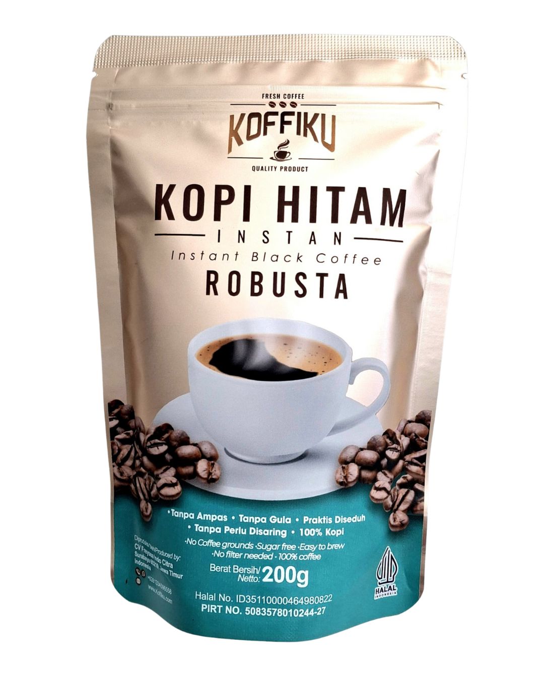 [ROBUSTA] Koffiku-KOFFILOVA Spray Dried Instan Coffee Kopi Hitam Bubuk Tanpa Ampas Surabaya Sugar Free Organic Dairy Free Natural