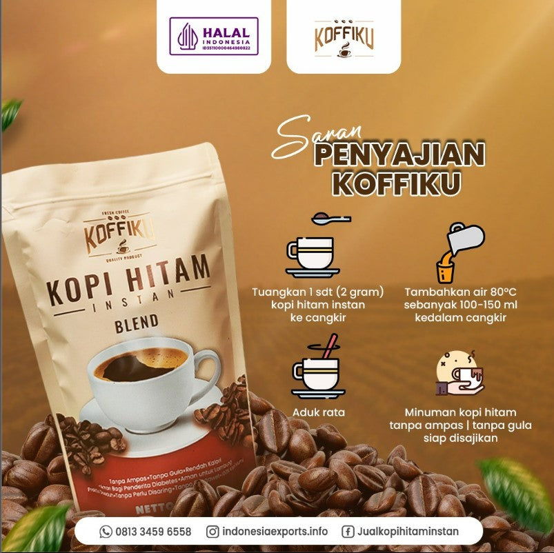 [BLEND] Koffiku-KOFFILOVA Spray Dried Instan Coffee Kopi Hitam Bubuk Tanpa Ampas Surabaya Sugar Free Organic Dairy Free Natural